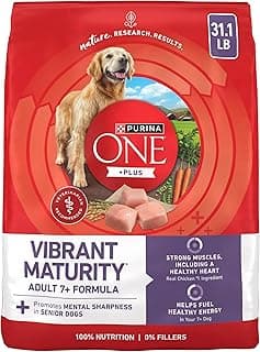 Purina ONE High Protein Dry Senior Dog Food Plus Vibrant Maturity Adult 7 Plus Formula - 31.1 lb. Bag