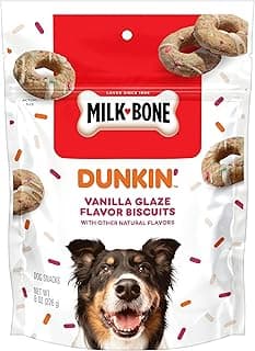 Milk-Bone Dunkin’ Vanilla Glaze Flavor Dog Biscuits with Other Natural Flavors, 8 Oz. Bag