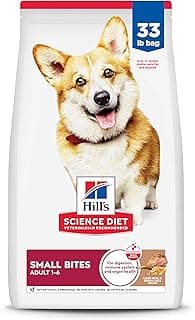 Hill's Science Diet Adult 1-6 Small Bites Dry Dog Food, Lamb Meal & Brown Rice, 33 lb. Bag