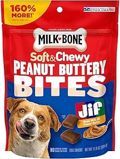 Milk-Bone Peanut Buttery Bites Soft Dog Treats with Real Peanut Butter & Bacon