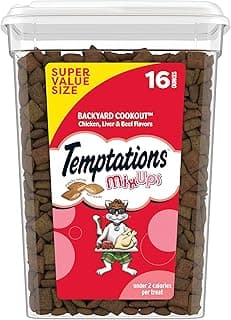 Temptations Cat Treats MixUps Backyard Cookout Flavor Crunchy, Soft Cat Treats, 16 oz. Tub