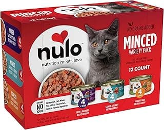 Nulo Variety Flavors Grain-Free Minced Wet Canned Cat Food, 3 Ounce (Pack of 12)