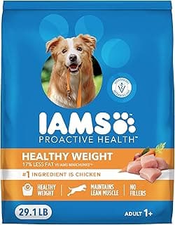 IAMS Proactive Health, Dry Dog Food, Adult Dog Food Dry Recipe for Healthy Weight, with Chicken, 29.1 Lb. Bag