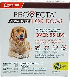 Provecta® Advanced for Extra Large Dogs (Over 55 lbs) Flea and Tick Topical Treatment, 4-Month Supply