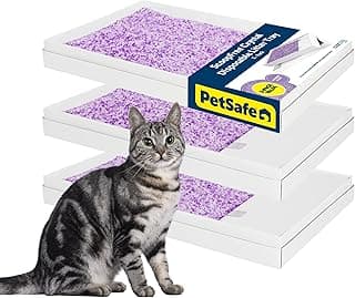 PetSafe ScoopFree Disposable Crystal Cat Litter Tray - Easy Cleaning Box - Refill Tray for Automatic Litter Box - Lavender Scent - 4.3 lb Bags - 3 Pack